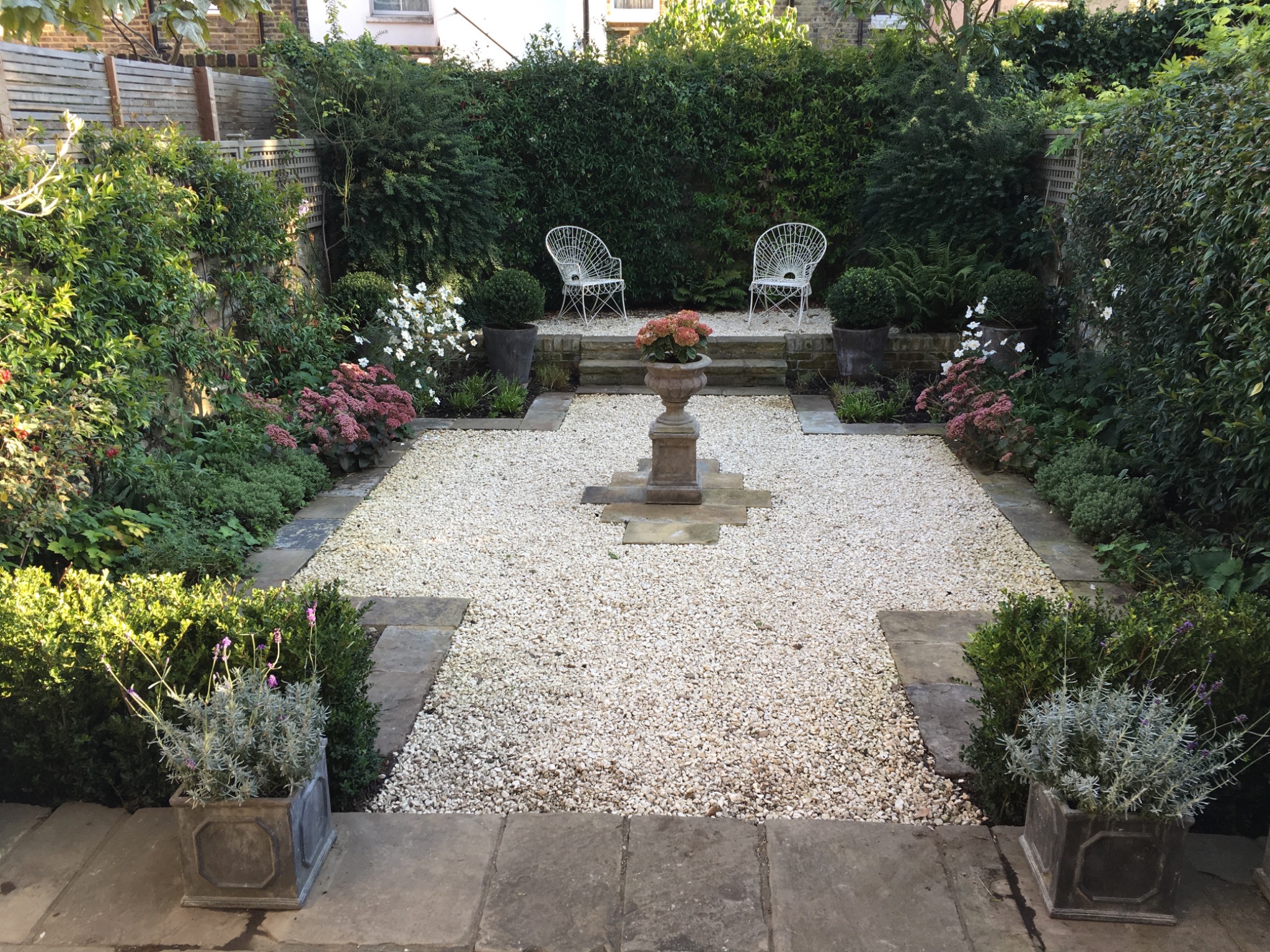 London garden with planting and hard landscaping